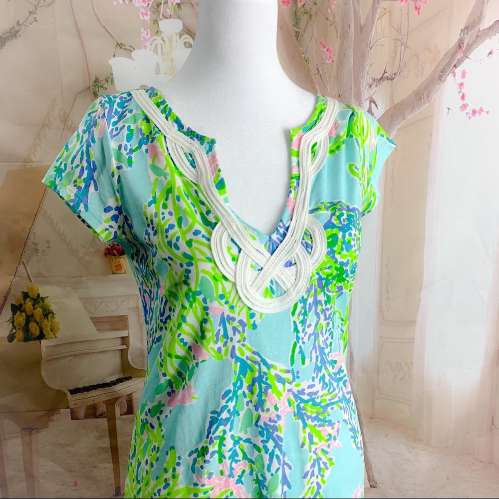Lilly Pulitzer Women’s V Neck Brewster Dress In Lima Peru Dress - Picture 3 of 11